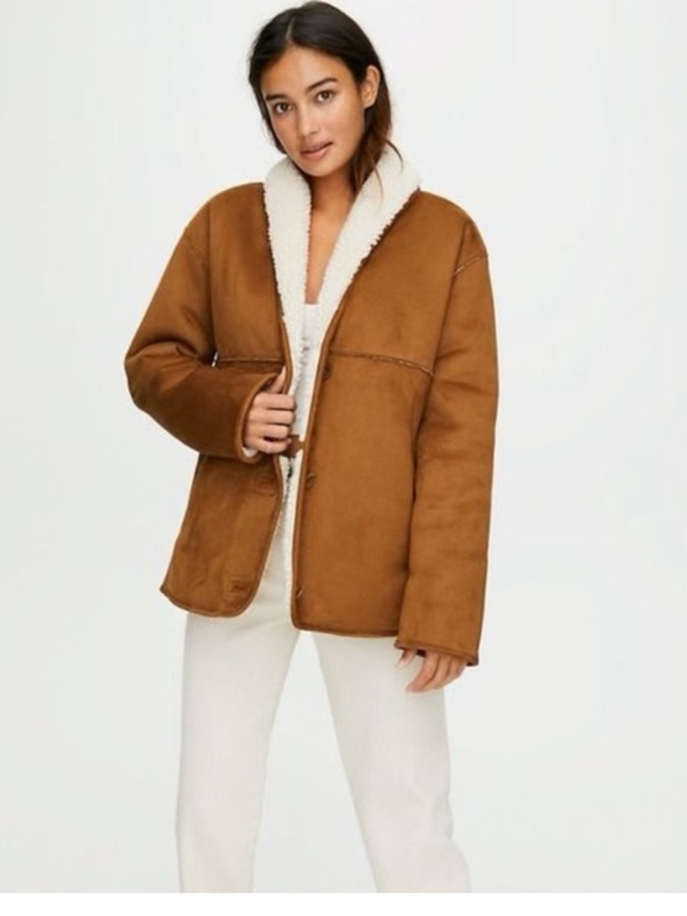Aritzia WILFRED FREE Deanna Faux Sherpa Jacket